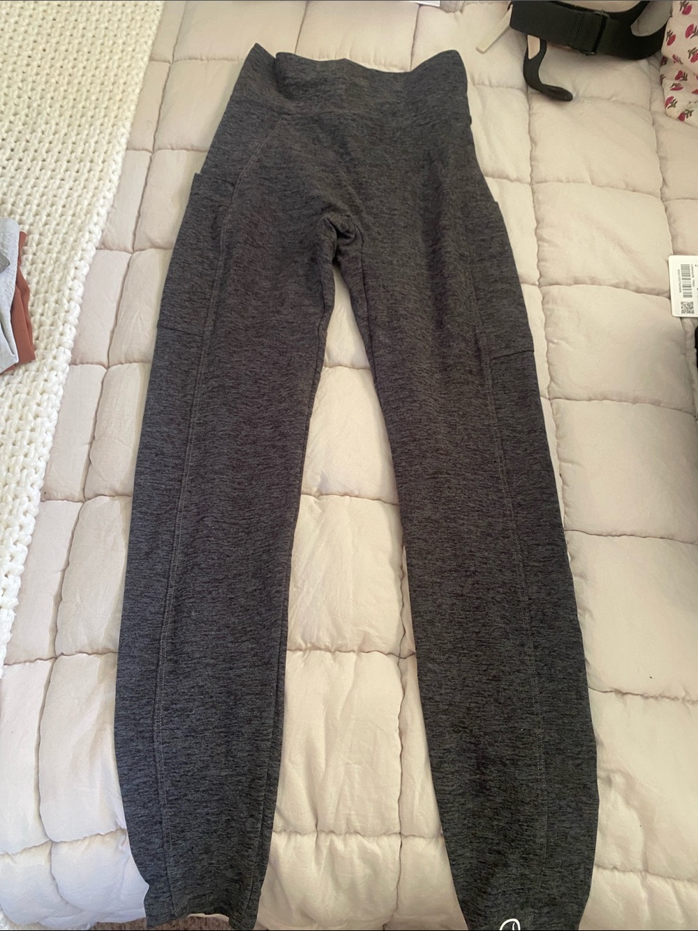Bombshell Sportswear Charcoal Gray Leggings with Side Pockets